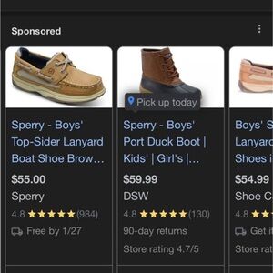 Sperry Brown Leather Boat Shoes